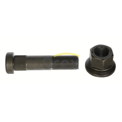 Bijon M22x95mm Somunlu, Frezeli (Siyah)