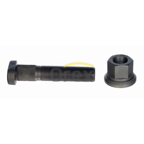 Bijon M22x110mm Somunlu, Frezeli (Siyah, Elips Başlıklı)