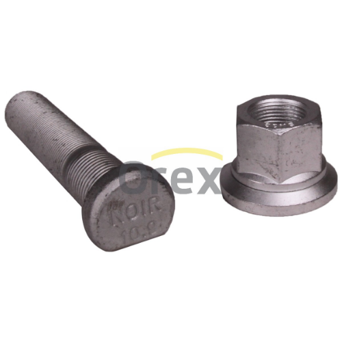 Bijon M22x110mm Somunlu, Frezeli (Gri, Elips Başlıklı)