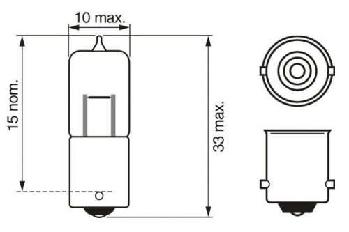 Ampul 12V, 10W, Ba9s (Pure Light)