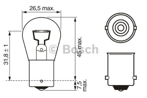 Sinyal Ampülü 12V P21w Ba15s