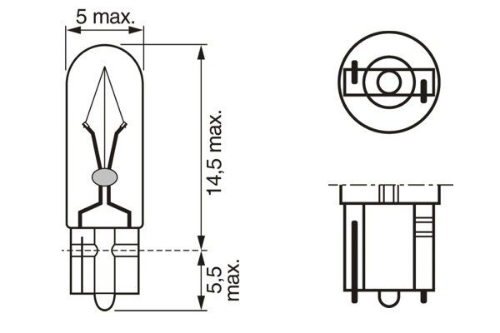 Gösterge Ampulü 24V, 1,2W W2x4.6D (Eco, Soketsiz)