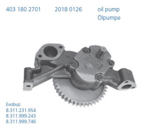 Yağ Pompası 345, Man D2866, D2566 ( Dişlili )