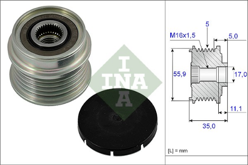 Alternatör Kasnağı Rulmanlı Passat-A4-A6 Afn-Alz-Alt-Avf-Awt 1,6-1,8 T-1,9 Tdi