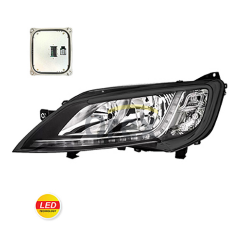 Far Sol (Led Motorlu) Ballast Hariç – Jumper İıı / Ducato İıı / Boxer İıı  Siyah Çerçeveli