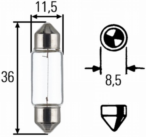 Sofit Ampul C5w 12V (36Mm)