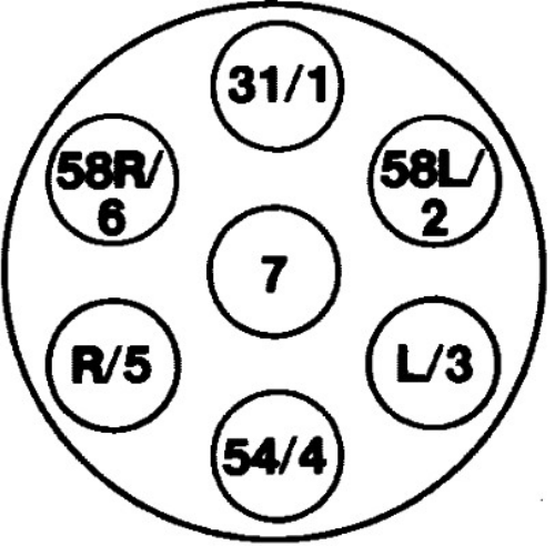 Dorse Elektrik Soketi (7P/24V Soket, İso 1185, Tip N, Metal Muhafaza)
