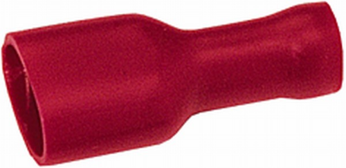 Kablo Terminali (Kırmızı, Yassı, Yalıtımlı, 0,5-1 Mm² / 6,3X0,8Mm) (50Li Paket)