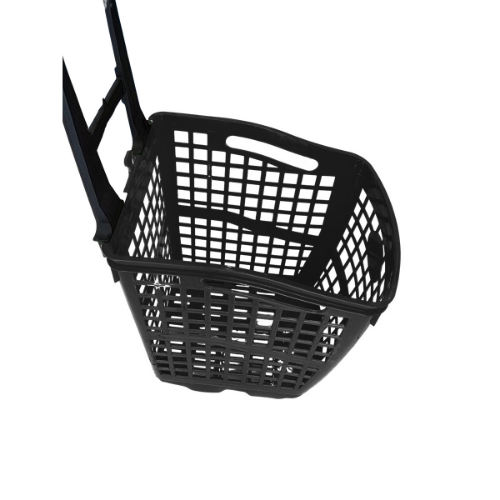 Alışveriş Plastik Market Sepeti 70 Lt Tekerlekli Siyah