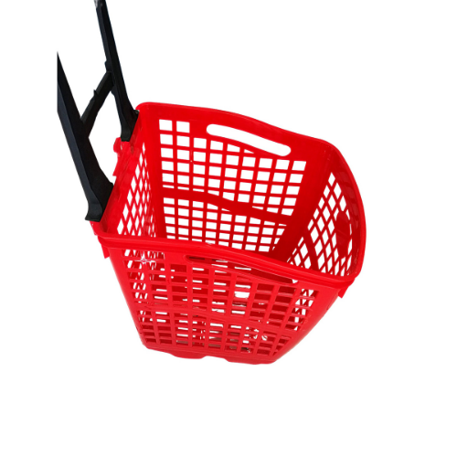 Alışveriş Plastik Market Sepeti 70 Lt Tekerlekli  Kırmızı