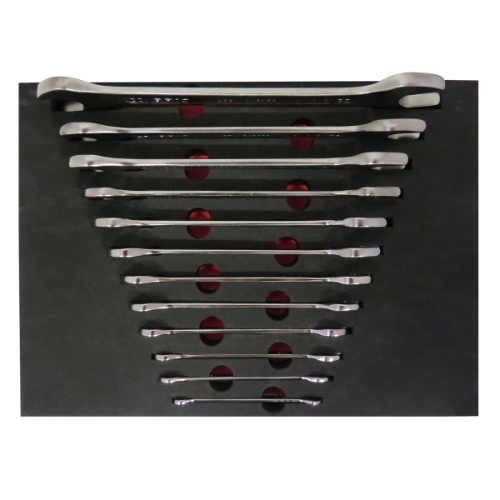 Anahtar İki Ağız Set 12 Parça 6X7-30X32 Sünger Yataklı