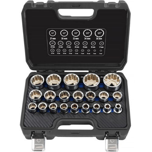 Lokma Set Torx Dişi 1/2 İnç 21 Parça (E8-E36)