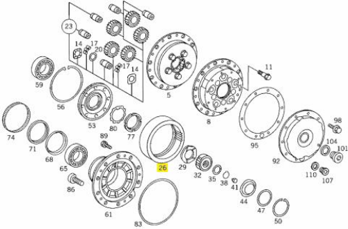 Planet Çember Disli ( 75 Dis )  Genislik 81,5 Mm