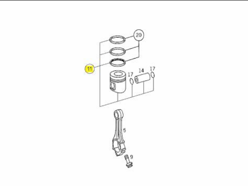 Piston (Güncel No: A9060306017)