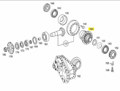 Diferansiyel İstavroz Kutusu Dolu 4140, 3340, Arocs, Tga, 1840, 3228 (Cerli Tip)