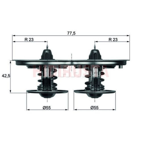 Termostat Scania 80°C-87°C  (Büyük Kafa)